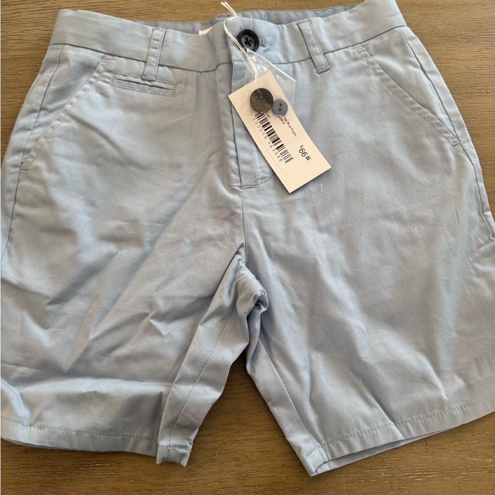 COCO BLANC POPLIN SHORTS PALE BLUE‎